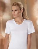 Şahinler B010 Bayan Kısa Kollu Bisiklet Yakalı Ribana Atlet thumbnail 1