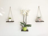 DEKORATİF AHŞAP DUVAR RAFI-ÇİÇEKLİK-BAHÇE-BALKON - 1