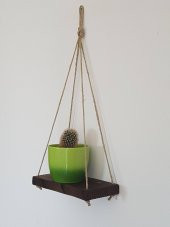 DEKORATİF AHŞAP DUVAR RAFI-ÇİÇEKLİK-BAHÇE-BALKON - 2