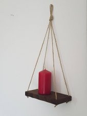 DEKORATİF AHŞAP DUVAR RAFI-ÇİÇEKLİK-BAHÇE-BALKON - 3