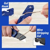 WORKPRO WP211008 Profesyonel Katlanır Çok Amaçlı Rötuş Maket Bıçağı + 10 Adet Yedek Bıçak thumbnail 4