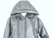 ESMA Bayan Suni Deri Kısa Şişme Mont / BD 5114 - 5