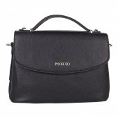 Bagacar Motto 1344 Bayan Çapraz El ve Omuz Çantası Siyah - 3