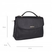 Bagacar Motto 1344 Bayan Çapraz El ve Omuz Çantası Siyah - 8