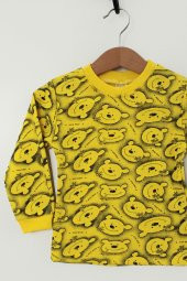 Unisex Ayıcıklı Pijama Takımı (Sarı) - 2