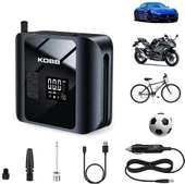 KOBB KB420 12Volt/Şarjlı 150PSI Taşınabilir Dijital Basınç Göstergeli Led Aydınlatmalı Lastik Şişirme Pompası - 1