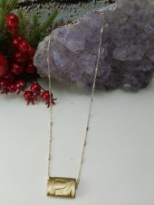 Kadın Gold Renk Astek Şans Sembollü Zincir Kolye - 5