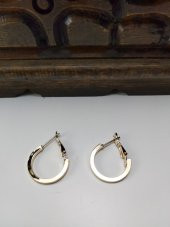 Kadın  Gold Kalın  Halka  Küpe - 3