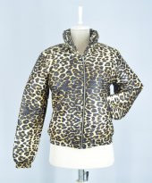 ESMA Bayan Leopar Desenli Kısa Şişme Mont / SGY846 - 2