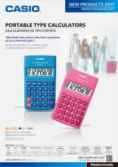 Casio HL-815L-PK 8 Hane Pembe Cep Tipi Hesap Makinesi - 1
