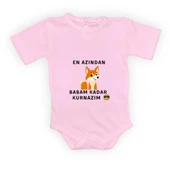 En Azından Babam Kadar Kurnazım Bebek Body Zıbın Çıtçıtlı Badi MNK0628 - 13