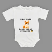 En Azından Babam Kadar Kurnazım Bebek Body Zıbın Çıtçıtlı Badi MNK0628 - 18