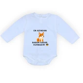 En Azından Babam Kadar Kurnazım Bebek Body Zıbın Çıtçıtlı Badi MNK0628 - 12