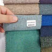 Keten Mavi Melanj  Dokuma Döşemelik ve Minder Kumaşı Eni 140 cm - 1