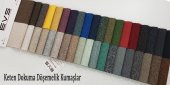 Keten Mavi Melanj  Dokuma Döşemelik ve Minder Kumaşı Eni 140 cm - 2