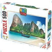 ANS Toys Puzzle 500 Prç - KUMSALDAKİ TEKNE - 1
