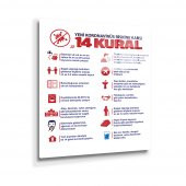 DECORITA Cam Tablo - 14 Kural  50cm x 70cm - 1