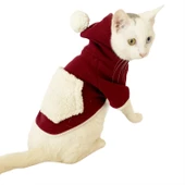 Cream Bordo Sweatshirt Kedi Süeteri Kedi Kıyafeti - 1