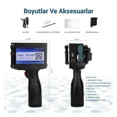 Powermaster PM-10878 4.3'' Dokunmatik Ekranlı Şarjlı Endüstriyel El Tipi Portatif Mürekkep Yazıcı thumbnail 11