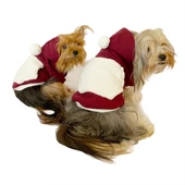 Cream Bordo Kapşonlu Sweat by Kemique Köpek Kazağı - 7