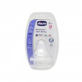 Chicco Wellbeing Silikon Biberon Emziği Orta Akış 2 li 2+ Ay - 1