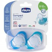 Chicco Physio Compact Silikon Emzik 2li 6-12 Ay Erkek - 1