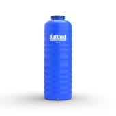 500 Litre Polietilen Dikey Su Deposu - Mavi (Boru Model) - 1