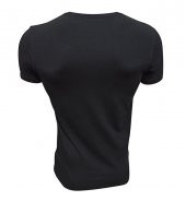 Erkek Düz Renk V Yaka Kısa Kollu Bambu T-Shirt - 2