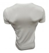 Erkek Düz Renk V Yaka Kısa Kollu Bambu T-Shirt - 4