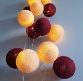 El Yapımı Dekoratif Montessori Işıklı Top Yılbaşı Aydınlatma - 1