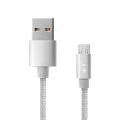LinkTech K571 Micro USB Data/Şarj Kablosu Örgü Metal Başlı 3mt - 3