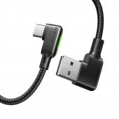 Mcdodo CA-7521 Type-C Hızlı Şarj ve USB Data Kablo 90 Derece Ledli 3A 1.8mt - 1