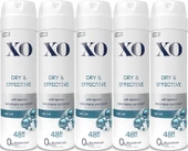 XO Deodorant 150ML Women-Kadın Dry & Effective (5 Li Set) - 1