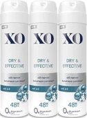 XO Deodorant 150ML Women-Kadın Dry & Effective (3 Lü Set) - 1