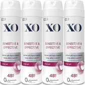 XO Deodorant 150ML Women-Kadın Sensitive & Effective (4 Lü Set) - 1