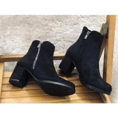 Pembe Potin Fermuarlı Kadın Bot A1060-20 thumbnail 1