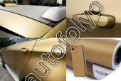 Karbon Folyo Altın Kendinden Yapışkanlı 127 CM X 2 METRE - 4
