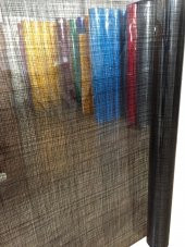 SİYAH ÇİZGİLİ DEKOR FOLYOSU 102 CM X 1 METRE - 2