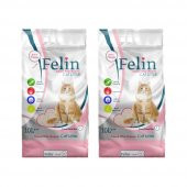 Felin Pudra Kokulu İnce Taneli Kedi Kumu 10 lt x 2 adet - 1