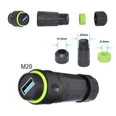 Powermaster PM-24598 Dişi - Dişi IP68 Su Geçirmez 3.0 USB-A Konnektör thumbnail 5