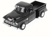 Motor Max 1955 Chevy 5100 Stepside 1:24 Diecast Model Araba Siyah - 2