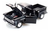 Motor Max 1955 Chevy 5100 Stepside 1:24 Diecast Model Araba Siyah - 3