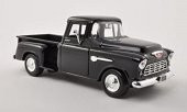 Motor Max 1955 Chevy 5100 Stepside 1:24 Diecast Model Araba Siyah - 4
