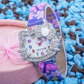 Pinkoli Kelebek Desenli Şık Trend Kız Çocuk Kol Saati-Mor - 4