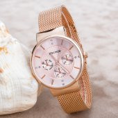 Rose Hasır Kordonlu Şık Tasarım  Bayan Kol Saati - 6