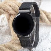 Black Watch Hasır Mıknatıslı Kordon Siyah Unisex Dokunmatik Kol Saati - 2
