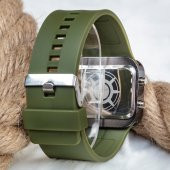 Yeşil Silikon Kordonlu Led Bayan Unisex Kol Saati - 3