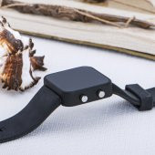 Kare Dijital Led Ekran Siyah Silikon Kordonlu Yetişkin Kız Kadın Unisex Saat ST-303722 thumbnail 1