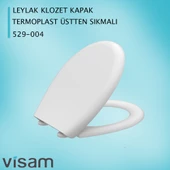 Visam Leylak Yavaş Kapanan Termoplast Klozet Kapağı (Üstten Sıkmalı) thumbnail 6