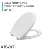 Visam Leylak Yavaş Kapanan Termoplast Klozet Kapağı (Üstten Sıkmalı) thumbnail 5